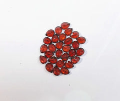 2x3MM, 3x4MM, 3x5MM Natural Garnet Faceted Pear Cut Gemstone, AAA Mozambique Red Garnet Pear Loose Calibrated Cut Gemstone for Jewelry
