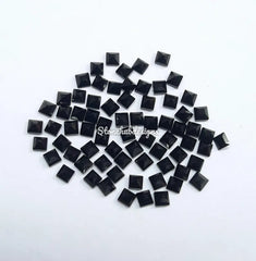 2x2MM, 2.50x2.50MM Natural Black Onyx Faceted Square Cut Gemstone, AAA Black Onyx faceted Square Loose Calibrated Cut Gemstone for jewelry