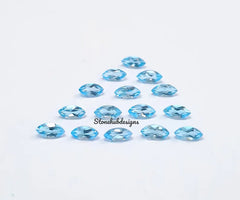 1.5x3MM, 2x3MM, 2x4MM, 2.5x5MM Swiss Blue Topaz Faceted Marquise Cut Gemstone, AAA Blue Swiss Topaz faceted Marquise Loose Cut For Jewelry