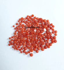 1.50MM, 2MM, 2.50MM Natural Coral Round Cabochon Gemstone, AAA Italian Red Coral Smooth Round Flat Back Cabochon Loose Stone For Jewelry