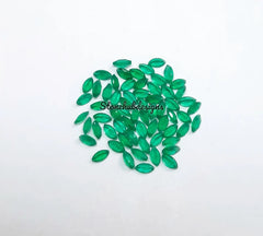 1.5x3MM, 2x4MM, 2.5x5MM Natural Green Onyx faceted Marquise Cut Gemstone, AAA GREEN ONYX faceted Marquise Loose Calibrated Cut For jewelry