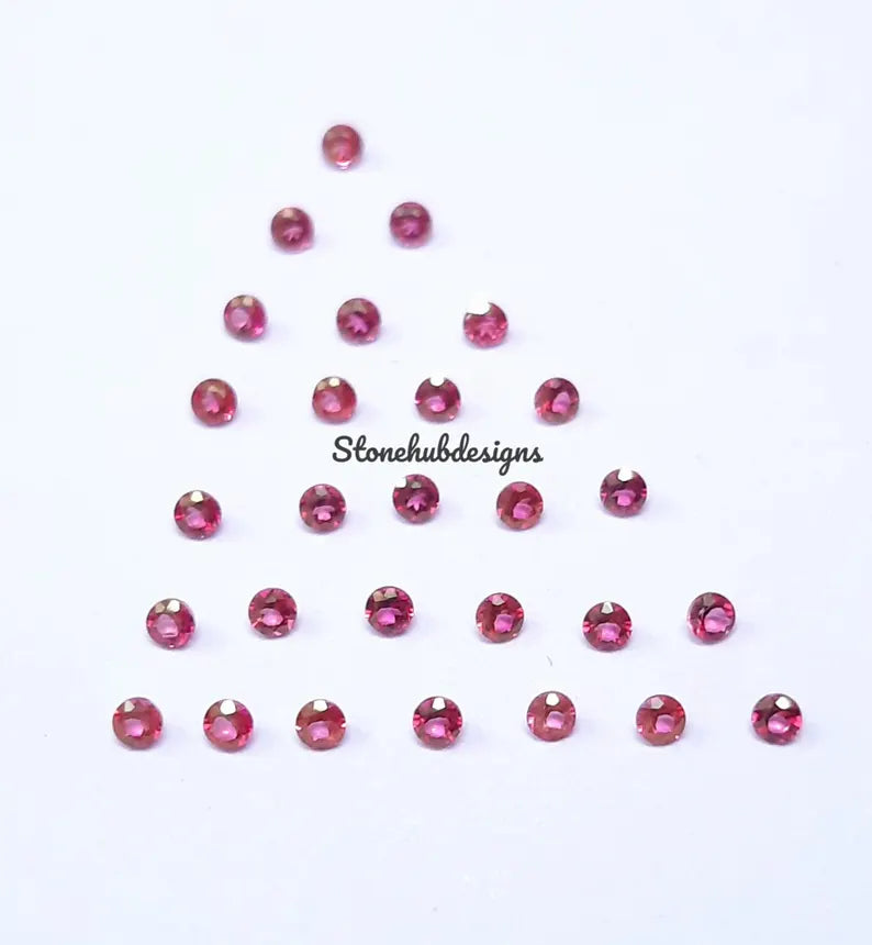 1.25MM, 1.50MM, 1.75MM, 2MM, 2.50MM Natural Pink Topaz Faceted Round Cut Gemstone, AAA Pink Topaz Round Cut Faceted calibrated Size Gemstone