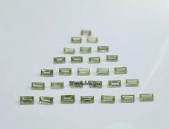 1.5x3MM, 2x3MM, 2x4MM Natural Peridot Faceted Baguette Cut Gemstone, AAA Green Peridot Baguette Calibrated Size loose Gemstone for jewelry
