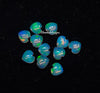 4MM, 5MM, 6MM Natural Ethiopian Opal Heart shape Cabochon Gemstone, AAA Ethiopian Opal Multi Fire Smooth Hearts Cabs loose stone for jewelry