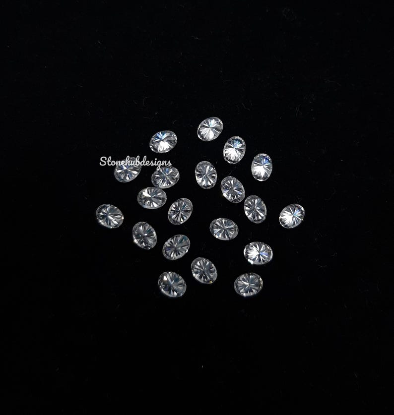 2x3MM, 2x4MM, 3x4MM Moissanite Faceted Oval Cut Gemstone, D Color AAA White Loose Moissanite Faceted Oval Loose Cut Gemstone For Jewelry