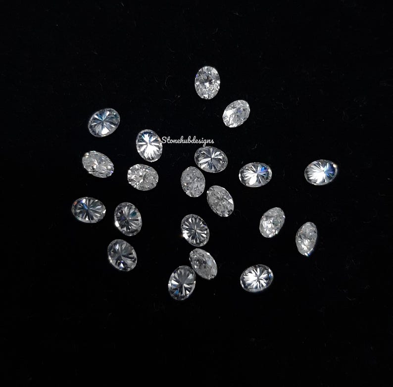 2x3MM, 2x4MM, 3x4MM Moissanite Faceted Oval Cut Gemstone, D Color AAA White Loose Moissanite Faceted Oval Loose Cut Gemstone For Jewelry