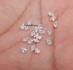 1.5x3MM, 2x3MM, 2x4MM, 3x4MM Moissanite Faceted Pear Cut Gemstone, D Color AAA White Loose Moissanite Faceted Pear Cut Gemstone For Jewelry