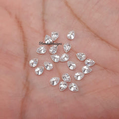 1.5x3MM, 2x3MM, 2x4MM, 3x4MM Moissanite Faceted Pear Cut Gemstone, D Color AAA White Loose Moissanite Faceted Pear Cut Gemstone For Jewelry