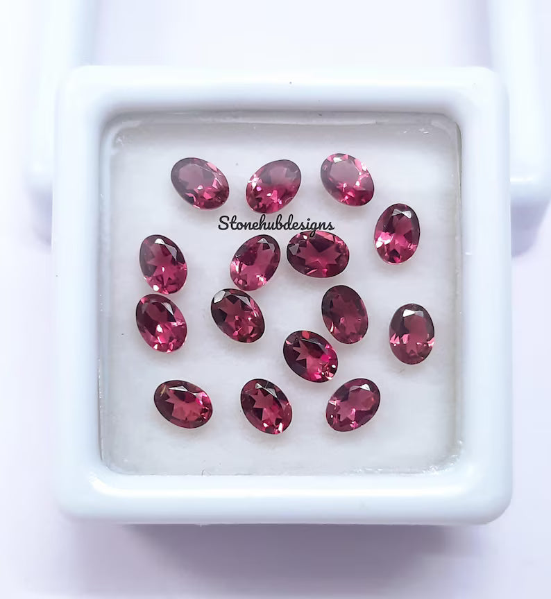 3x4MM, 3x5MM, 4x6MM Natural Pink Tourmaline Faceted Oval Cut Gemstone, AAA Pink Tourmaline Faceted Oval Calibrated Cut Stone for Jewelry