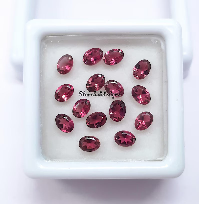 3x4MM, 3x5MM, 4x6MM Natural Pink Tourmaline Faceted Oval Cut Gemstone, AAA Pink Tourmaline Faceted Oval Calibrated Cut Stone for Jewelry