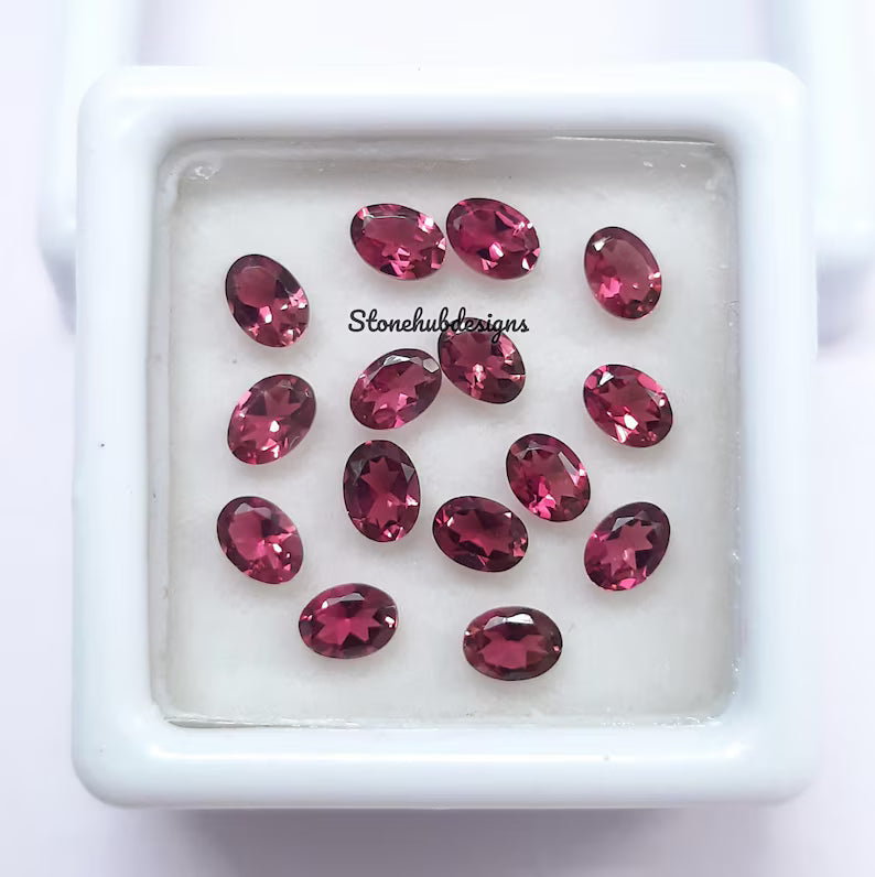 3x4MM, 3x5MM, 4x6MM Natural Pink Tourmaline Faceted Oval Cut Gemstone, AAA Pink Tourmaline Faceted Oval Calibrated Cut Stone for Jewelry
