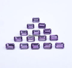 3x4MM, 3x5MM, 4x6MM, 5x7MM Natural Amethyst faceted Octagon Cut Gemstone, AAA Purple Amethyst Octagon Loose Calibrated Cut Stone For Jewelry