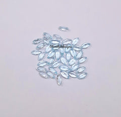 1.5x3MM, 2x3MM, 2x4MM Sky Topaz Faceted Marquise Cut Gemstone, AAA Sky Topaz faceted Marquise Calibrated Loose Cut Gemstone For Jewelry