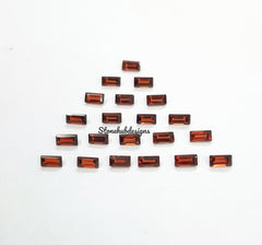 1.5x3MM, 2x3MM, 2x4MM Natural Garnet Faceted Baguette Cut Gemstone, AAA Mozambique Garnet Faceted Baguette Cut For Jewelry